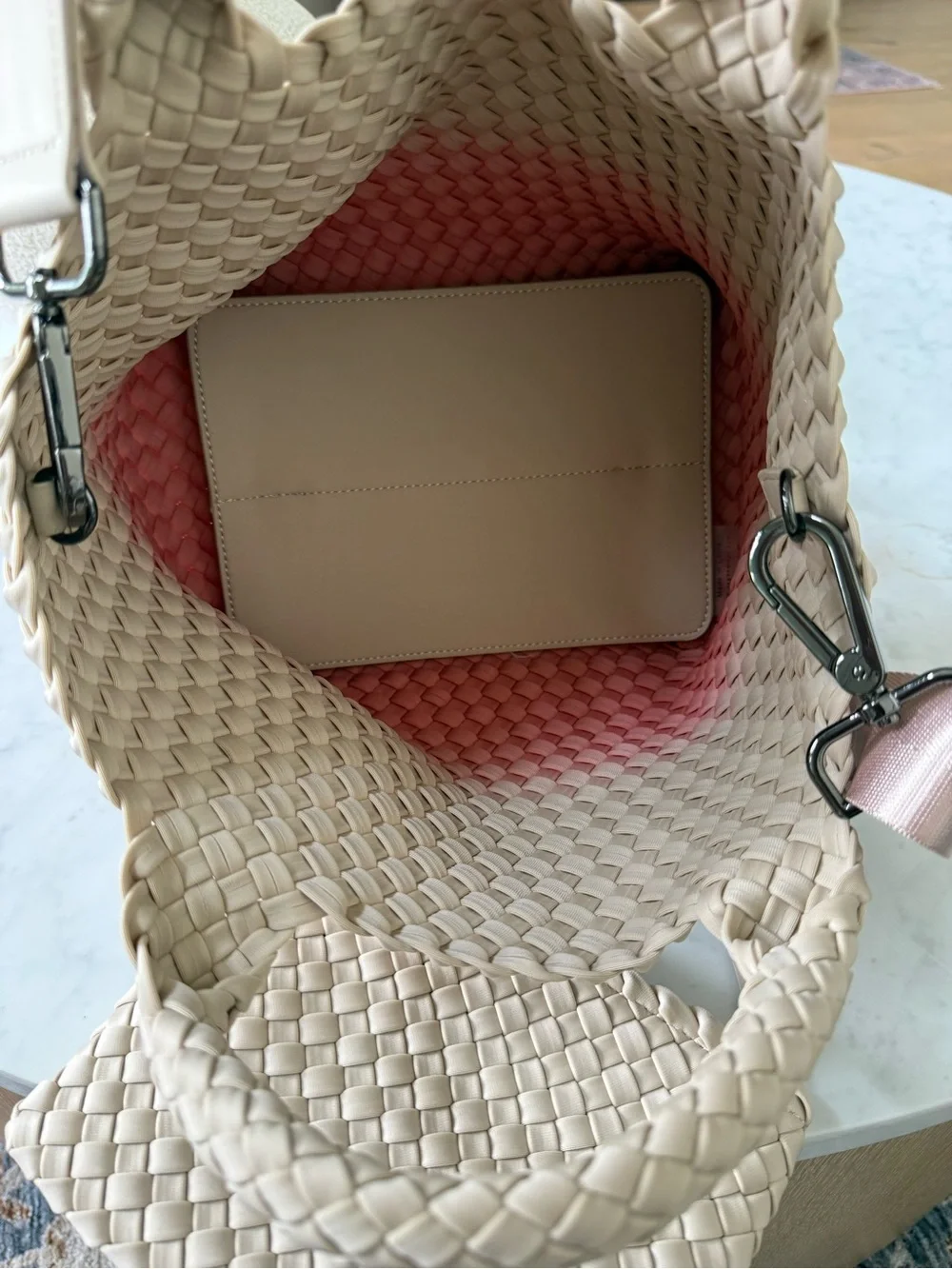 NAGHEDI St Barths Small Pink Sand Ombre Tote Set